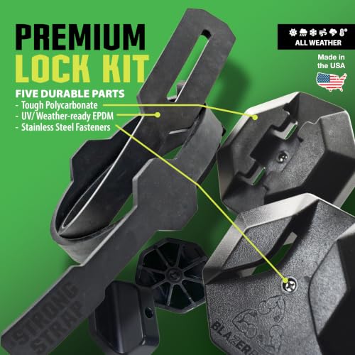 Blazer Brand Strong Strap Lid Lock for Outdoor Garbage Cans (1 - Image 5
