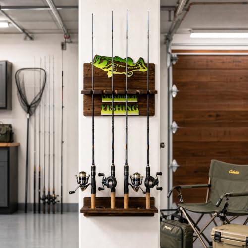 Fishing Rod Holder for Garage, Fishing Pole Rack Fishing - Image 4