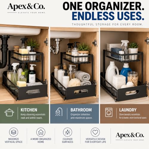 Apex & Co. 2-Tier Under Sink Organizer with Pull-Out - Image 7