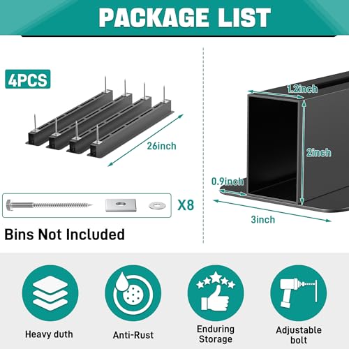 Ceiling Storage Rack, Heavy Duty Overhead Garage Storage Rack - Image 4