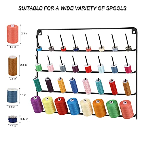 4 Pack Sewing & Embroidery Thread Rack Wall-Mounted Thread - Image 4