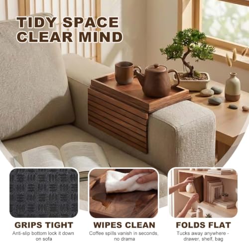 Sofa Arm Tray, Fits 6.5"+ Couch Armrest - Image 4