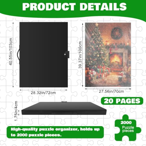 Feifeiya 20 Pockets Puzzle Folder 2000pcs Black 27x39 - Image 4