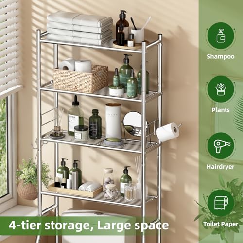 Ekisemio Over the Toilet Storage Cabinet, Metal 4 Tier - Image 5
