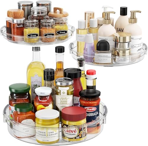 LAMU 3 Pack Lazy Susan Organizer Turntable for Cabin | Pull Out Organi - Image 2