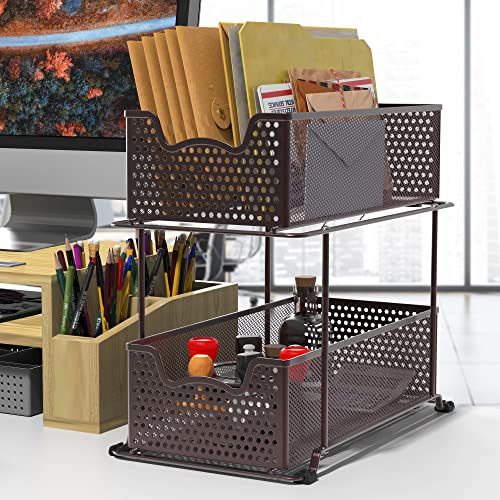 Simple Houseware 2 Tier Sliding Cabinet Basket Organ | All Products - Image 5