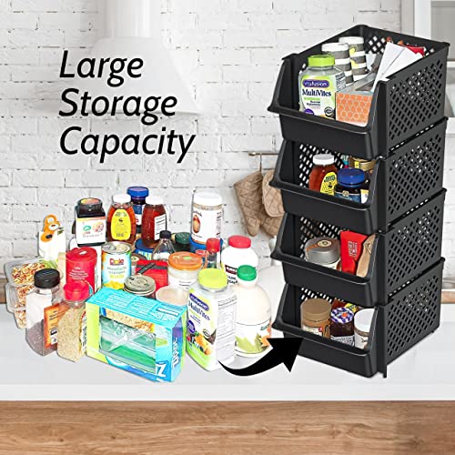 Skywin Stackable Storage Bins Open Front for Pantry Storage, 4 - Image 4