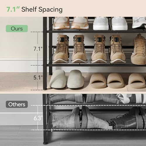 Nunsino Shoe Rack for Closet,5 Tier Shoe Organizer for Entryway - Image 7