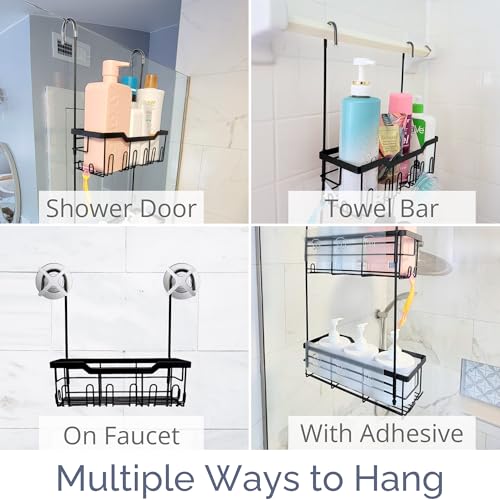 Small Shower Caddy Hanging - Shower Door Caddy Hanging - Image 7