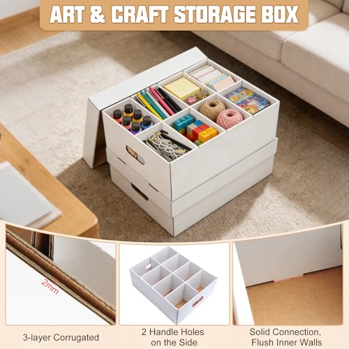 Compartment Storage Box, 4 Pack Organizer Box with Dividers - Image 4