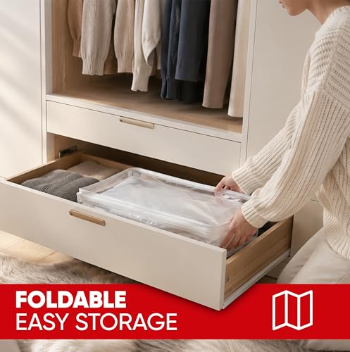 Masirs Clear Sweater Storage Bags 2-Pack – Zippered Vinyl - Image 6