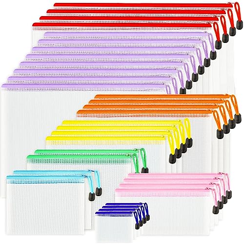 32pcs Mesh Zipper Pouch Bags, 8 Sizes - Image 2