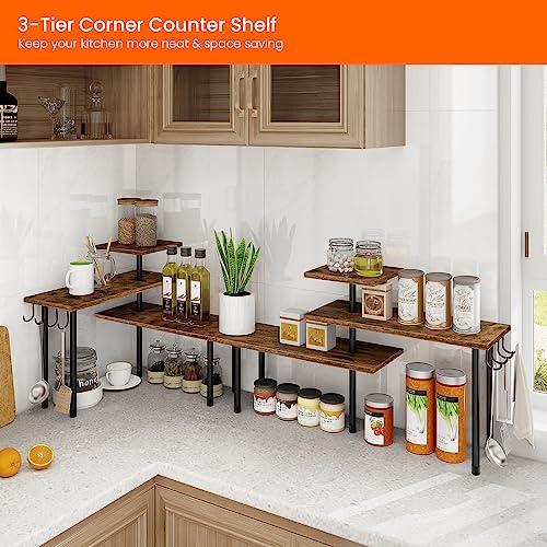 Homode Kitchen Countertop Organizer - 3 Tier Corner Shelf - Image 4