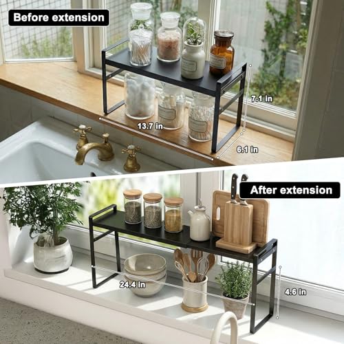 Over The Sink Shelf,Expandable Window Sill Shelf for Plants - Image 4