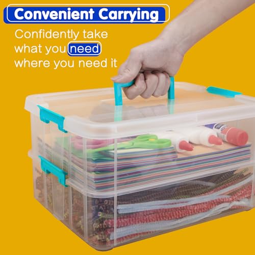 TERGOO 2 Layer Plastic Storage Containers with Lids, Multipurpose - Image 6