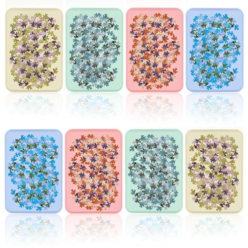 8 Pcs Large Puzzle Sorting Trays Stackable, 15 x 10 Inch - Image 2