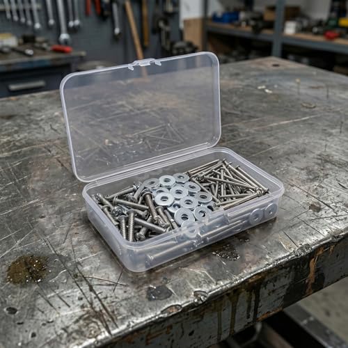 PAGOW 2pcs Clear Plastic Case for Crafts, Small Plastic Boxes - Image 7