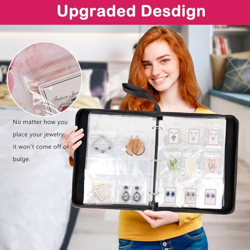 ChezMax Large Jewelry Organizer Storage Book, Jewelry - Image 3