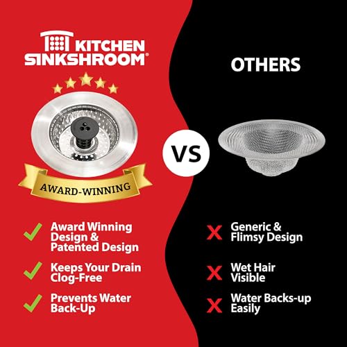 Kitchen SinkShroom Revolutionary Clog-Free Stainless Steel Sink - Image 4