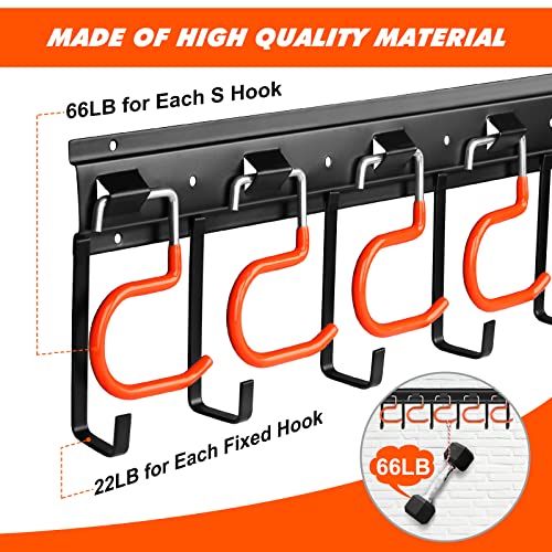 TVKB 68'' All Metal Garden Tool Organizer Adjustable Garage Tool - Image 3