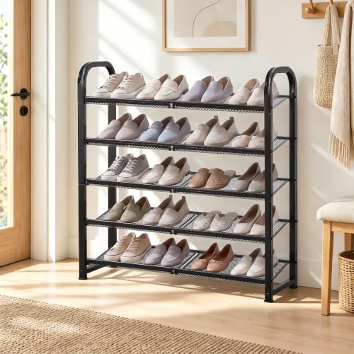 STORAGE MANIAC 5 Tier Shoe Rack, Heavy Duty Metal Shoe Organizer - Image 3