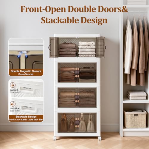 4Tier 212QT Stackable Storage Bins With Lids Portabl | All Products - Image 6
