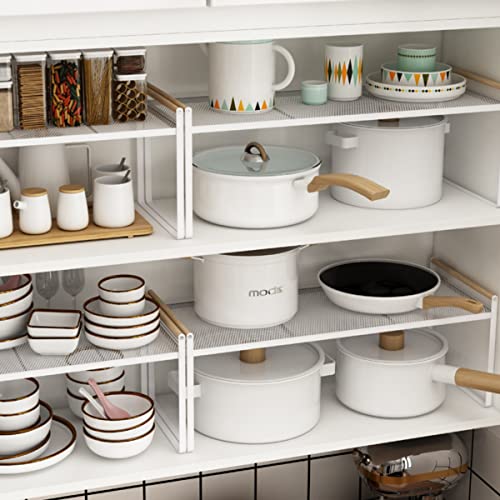 2 Pack Stackable Cabinet Shelf Organizer - Heavy-Duty Coated - Image 6