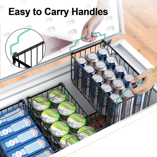 Freezer Organizer Bins, 4 Pack Big Baskets for 5/ 7 Cu.FT - Image 5