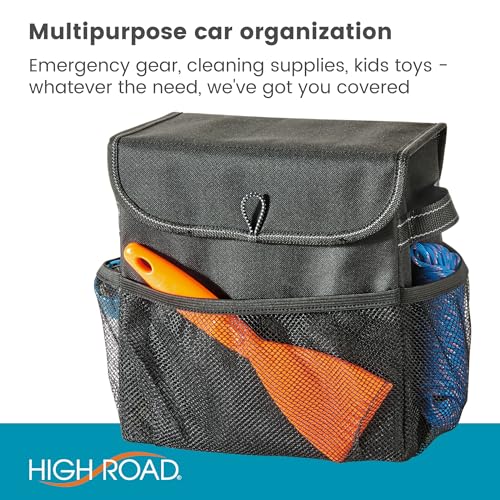 Carganizer Small Car Storage Bin with Lid for Trunk, Front - Image 4