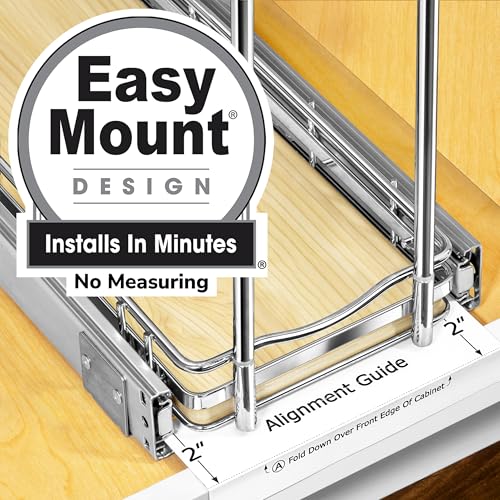 LYNK Élite 3-Tier Spice Rack Organizer Cabinet, Pull Out - Image 4