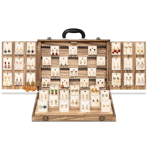 Earring Display for Selling, Portable Wood Jewelry D | All Products - Image 2