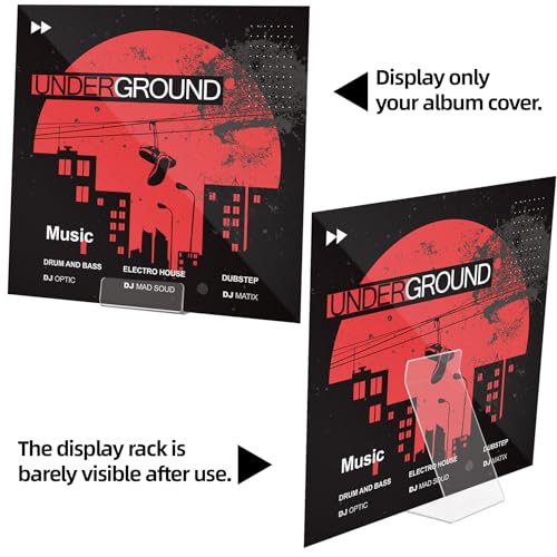 8 Pack Vinyl Record Stand, Acrylic Record Display Stand - Image 5