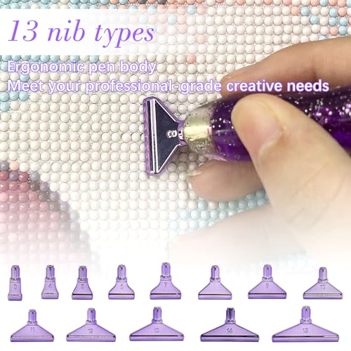 CXJINZE Diamond Painting Tools Accessories Storage Kit, Purple - Image 7