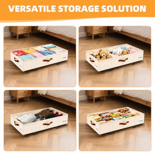 Under Bed Storage with Wheels, Dorm Room Organizer | Home Organization - Image 7