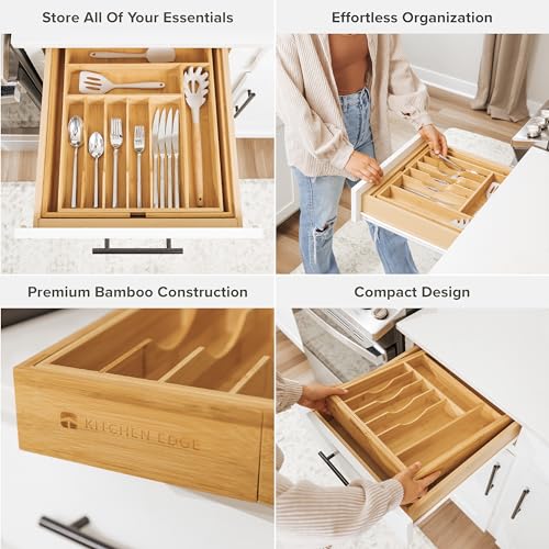 KitchenEdge Silverware & Utensil Drawer Organizer, 14-25 in - Image 4