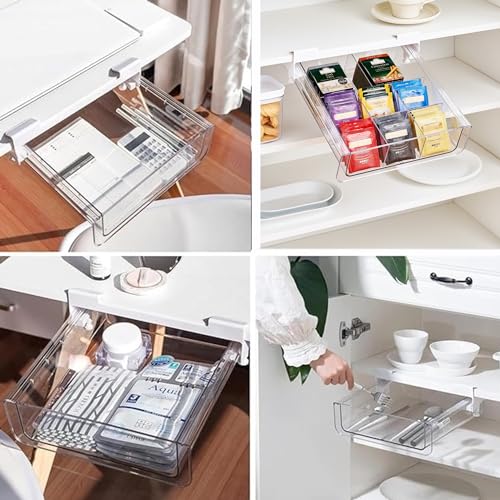 Under Shelf Organizer, Under Shelf Storage Drawer Pull Out - Image 5