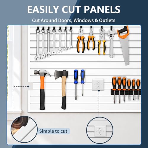 Slat Wall Paneling 4x8 Ft, Garage Slatwall Organizer - Image 7