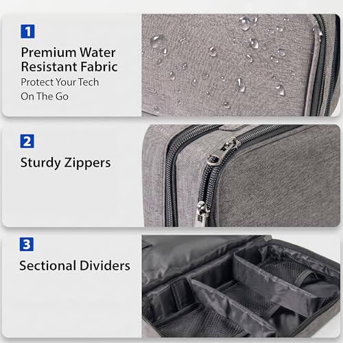 Travel Cable Organizer Case – Waterproof Electronics Storage Bag - Image 5