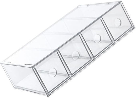 Clear Acrylic Cosmetic Storage Organizer Box Compartment Stackable Design for Makeup Jewelry and Stationery and Elegant Display Case for Tidying Up Your Dressing