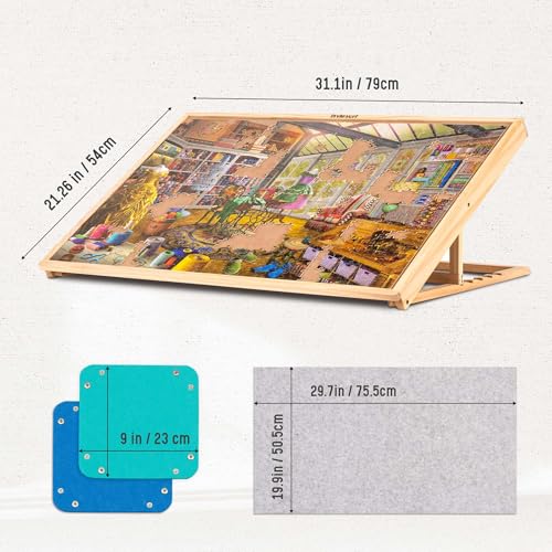 Lavievert 1000 Piece Tilting Jigsaw Puzzle Board | Home Organization - Image 4