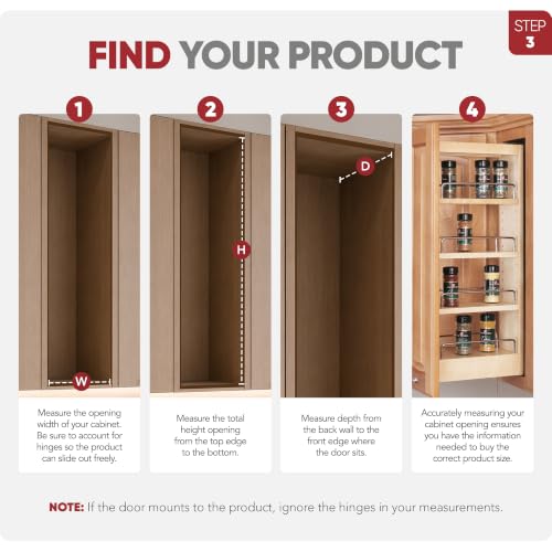Rev-A-Shelf Maple Pullout Organizer for Wall Kitchen - Image 7