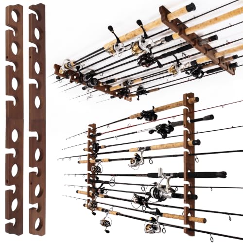 Rush Creek Creations 12-Rod Wall/Ceiling Fishing Rack - Image 2