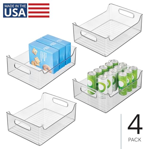 iDesign Stackable Clear Plastic Storage Bin, 4-Pack - Image 3