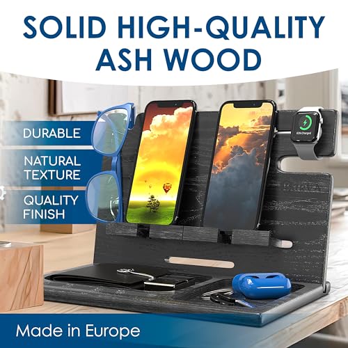 BarvA Two Phone Docking Station | Night Stand Desk Organizer | - Image 3