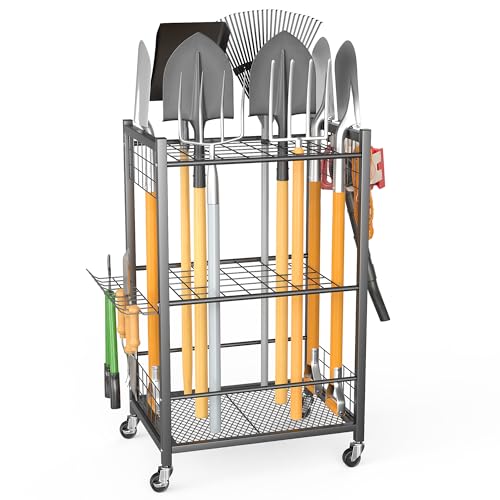 Ultrawall Garden Tool Organizer with Wheels, Yard Tool Storage - Image 2