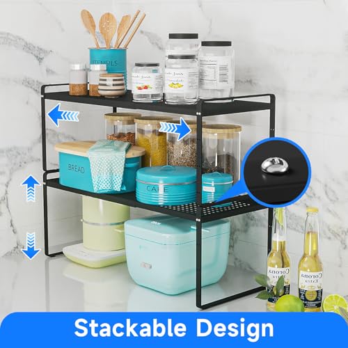 Expandable Kitchen Shelf Organizers, Kitchen Cabinet - Image 4