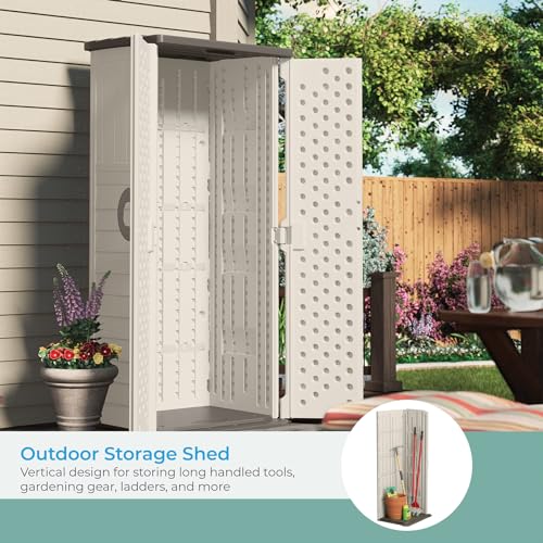 Suncast Vertical Outdoor Storage Shed with All-Weather - Image 4