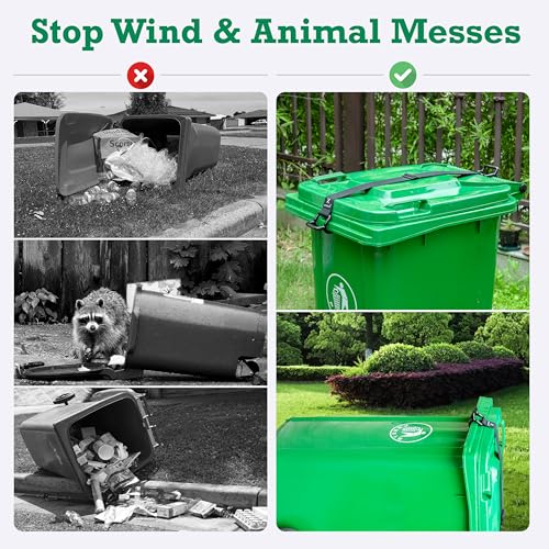 Heavy Duty Trash Can Lock Strap, Adjustable Garbage Bin - Image 5
