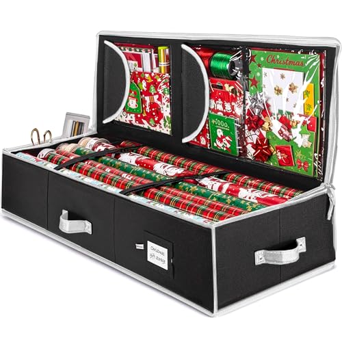 ZOBER Wrapping Paper Storage, Gift Wrapping Organizer Storage - Image 2