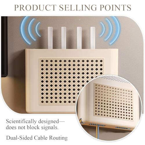 Router Wall Mount, Perforated Ventilated Modem Shelf - Image 7